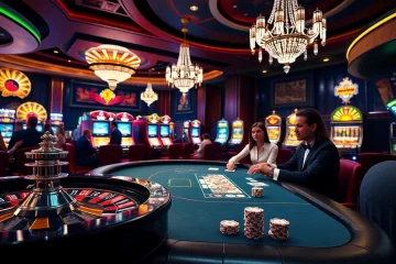 Players engaging in a thrilling game at sites de casino en ligne, showcasing excitement and luxury.